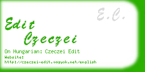 edit czeczei business card